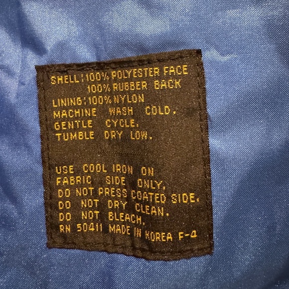 VTG Chiango by Fleet Street Electric Blue Trench Coat Quilted Insulated Liner - Picture 5 of 13